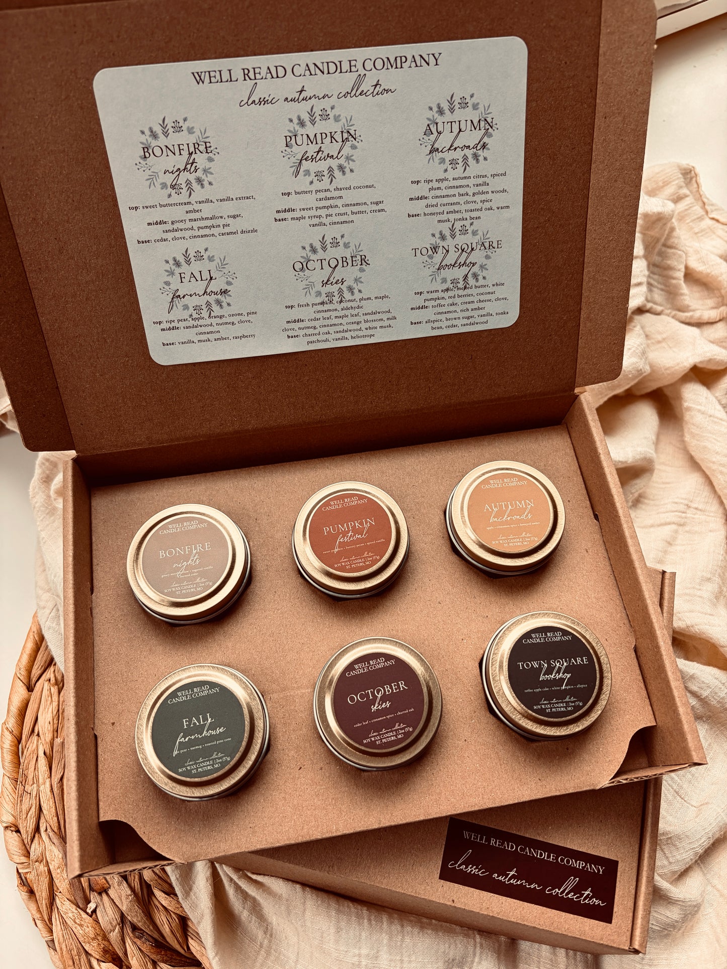 Classic Autumn Discovery Set - Soy Tin Candles