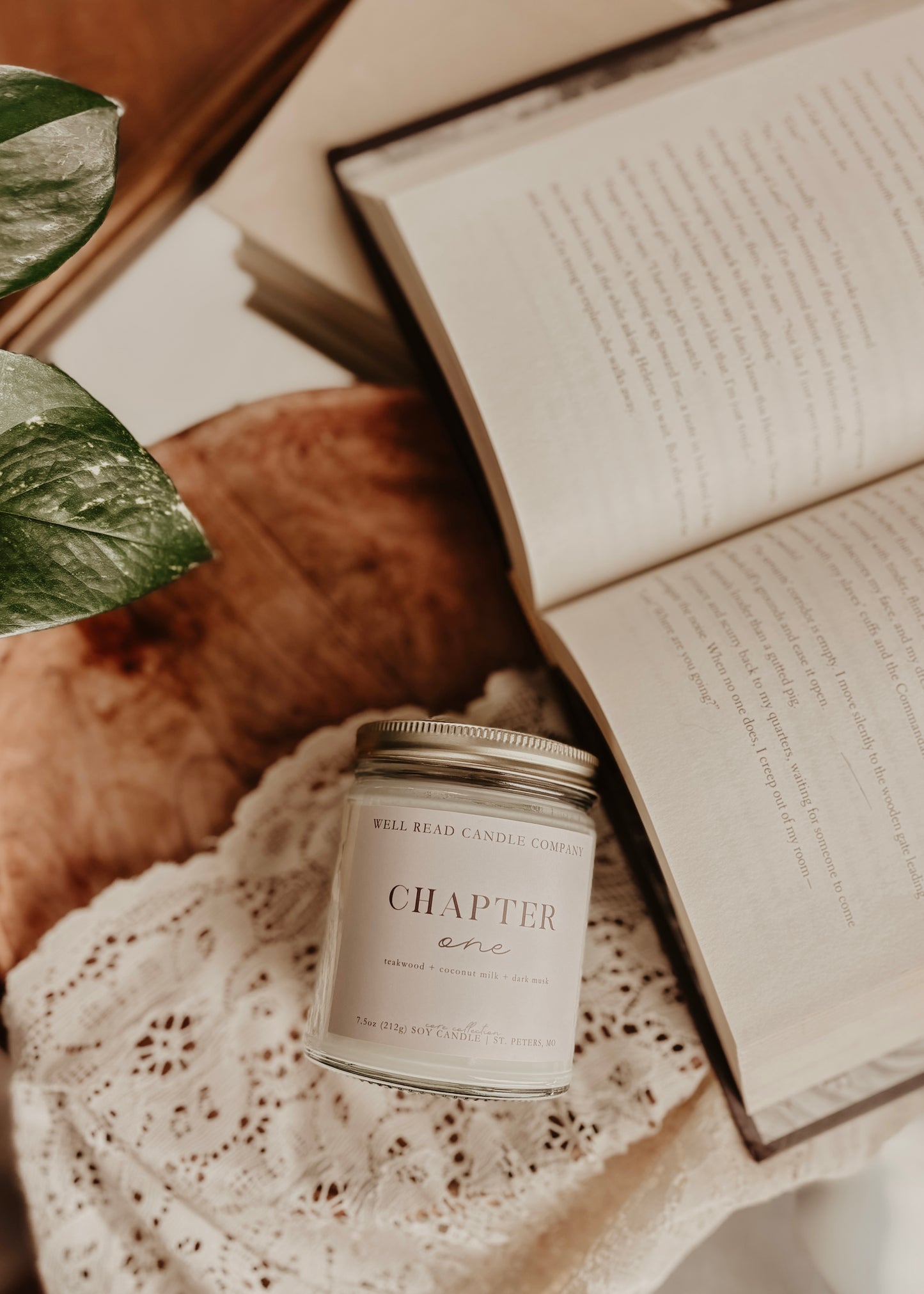 coconut teakwood book candle