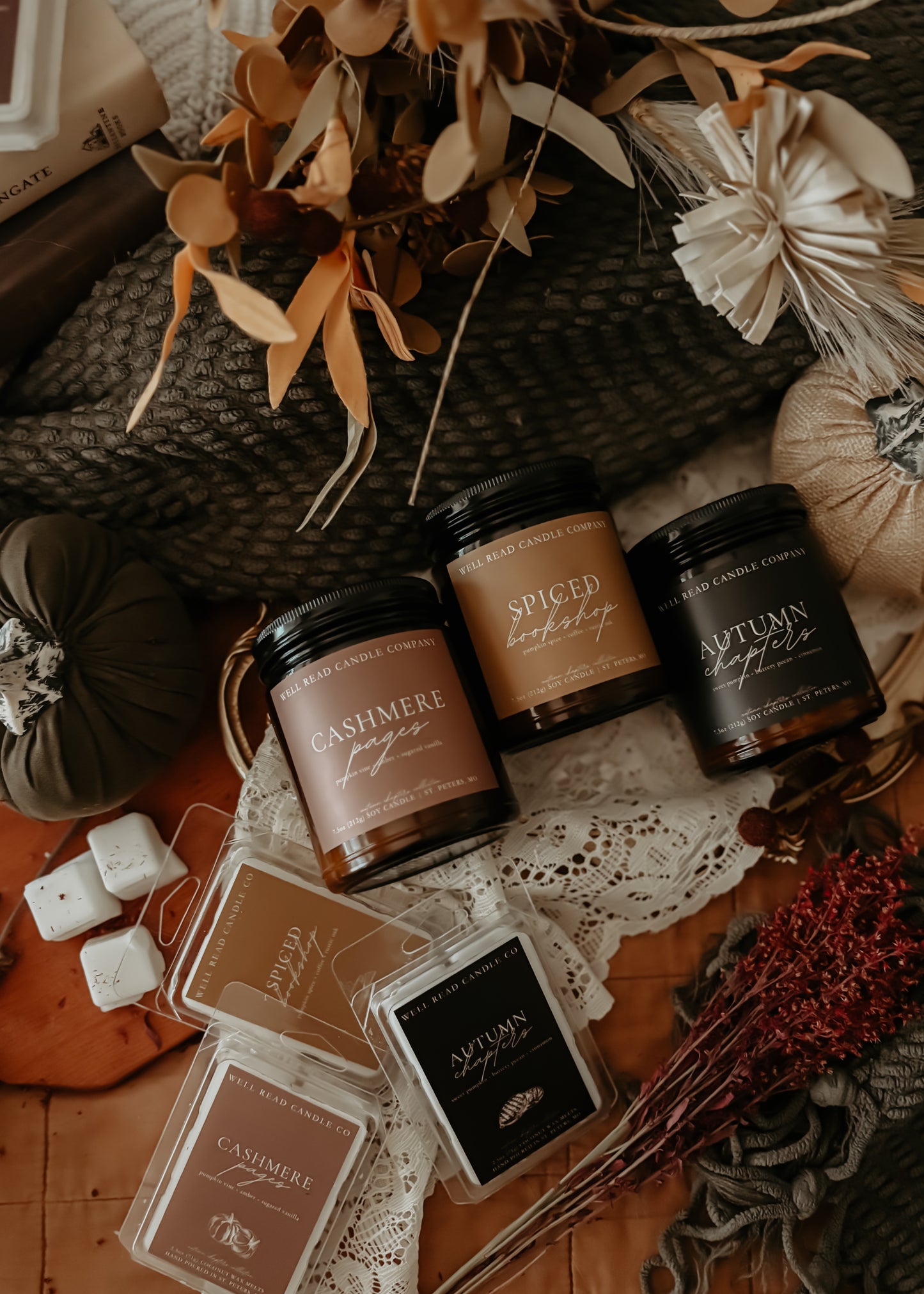 bookshop bookstore fall autumn candles
