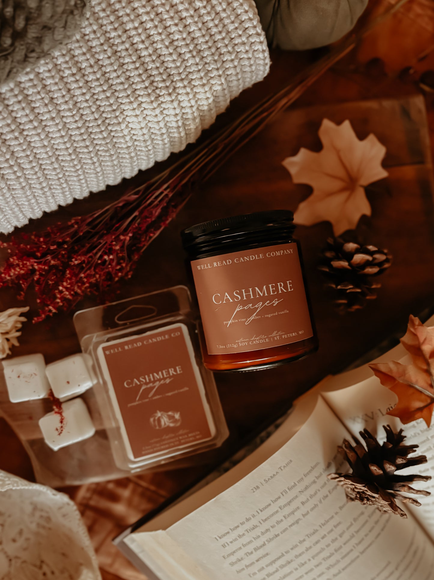 cashmere bookish gift ideas candles melts soy coconut