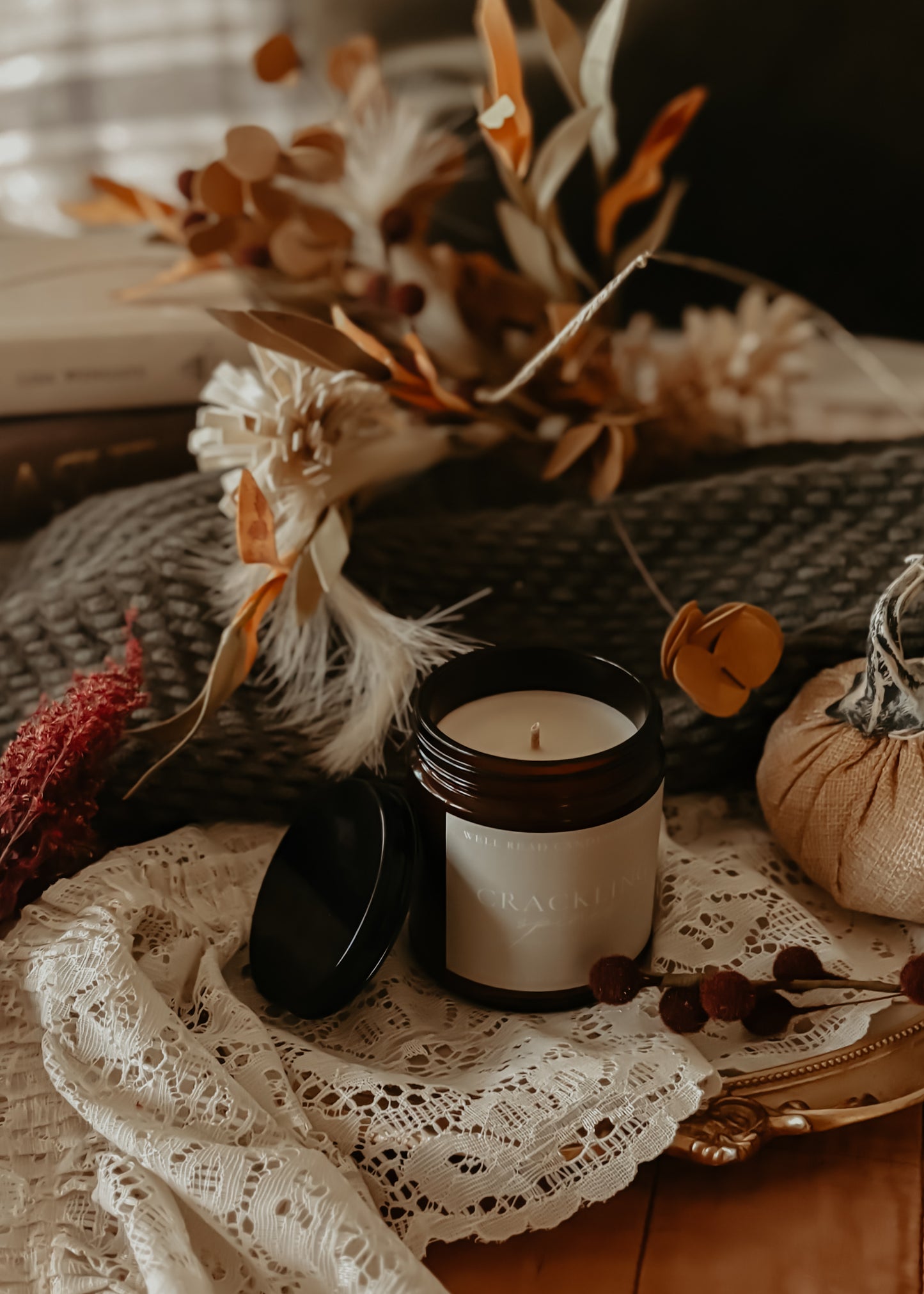 bonfire embers candle masculine fall