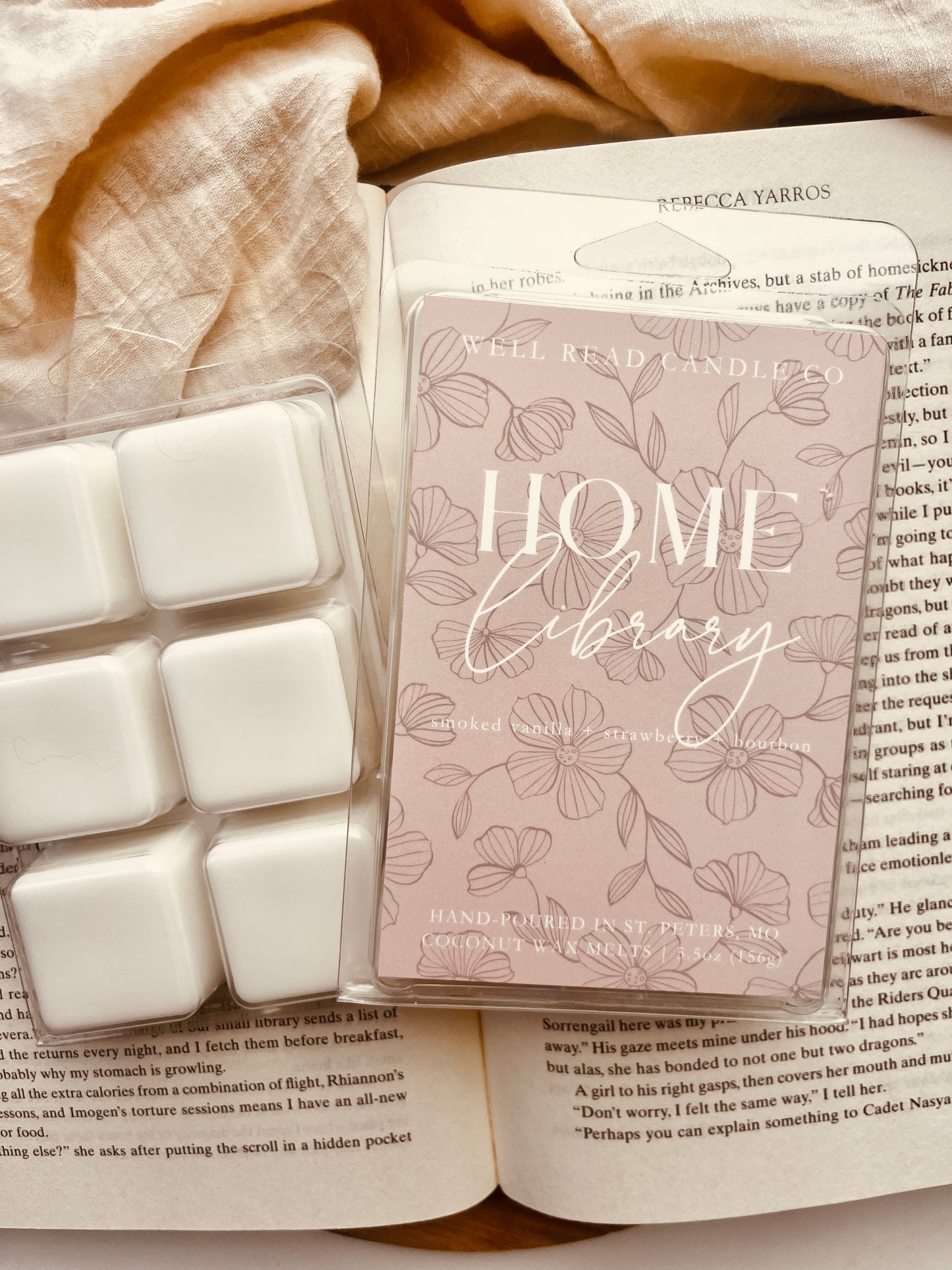 bourbon strawberry vanilla wax melts bookish gift