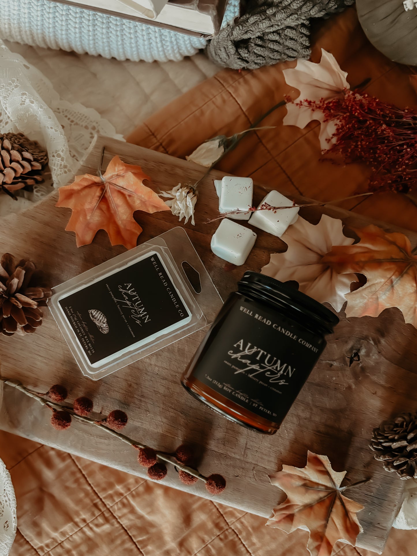 bookish fall gift waffles gourmand pumpkin soy candle