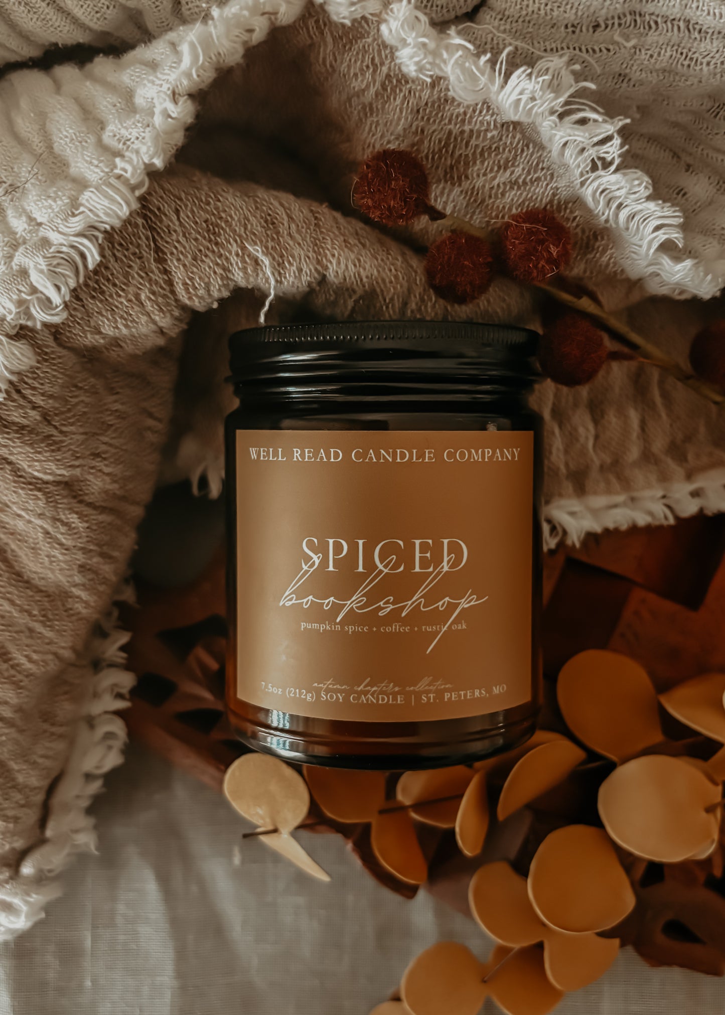 autumn pumpkin spice latte candle