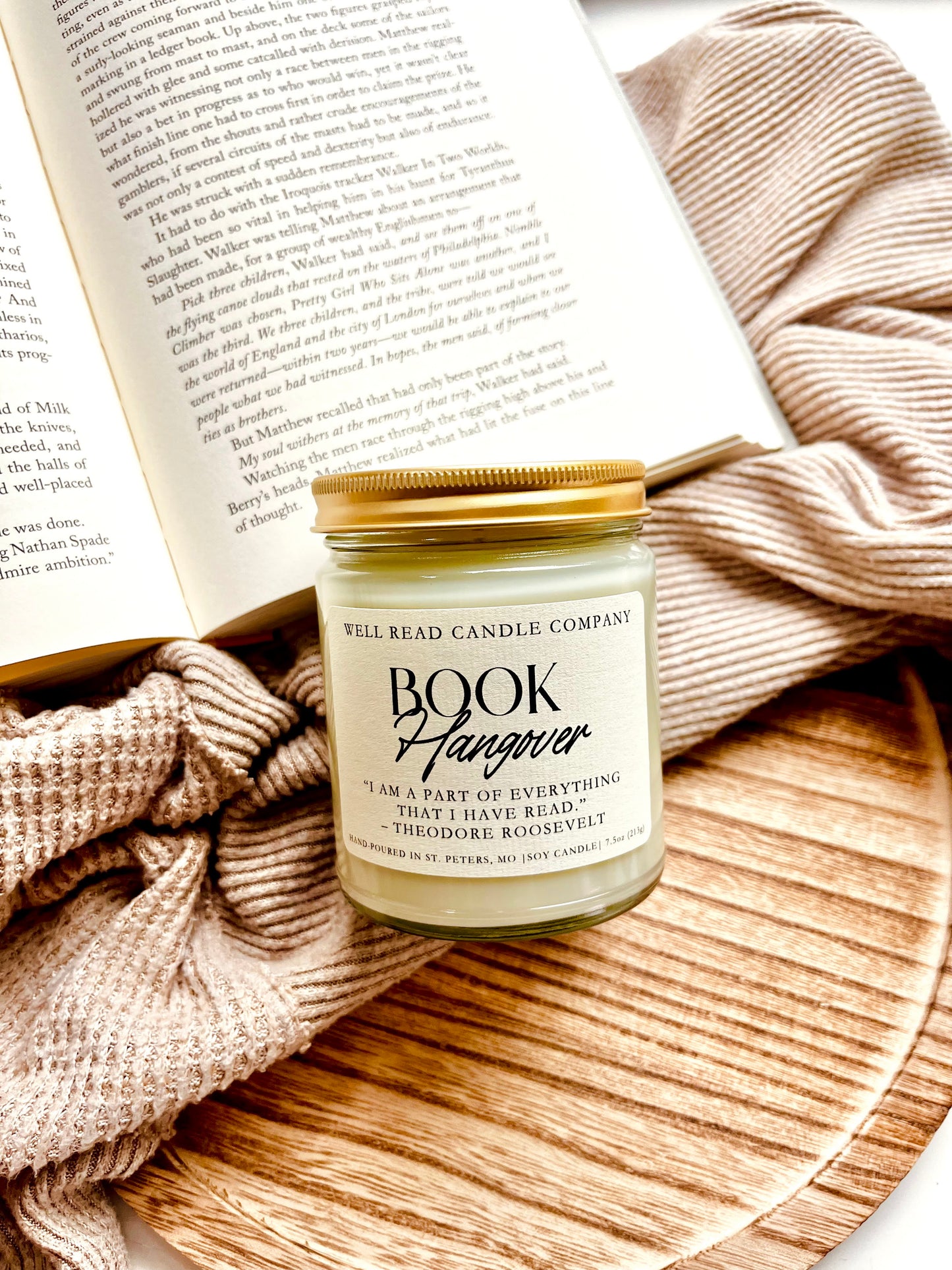 Book Hangover Bookish Candle