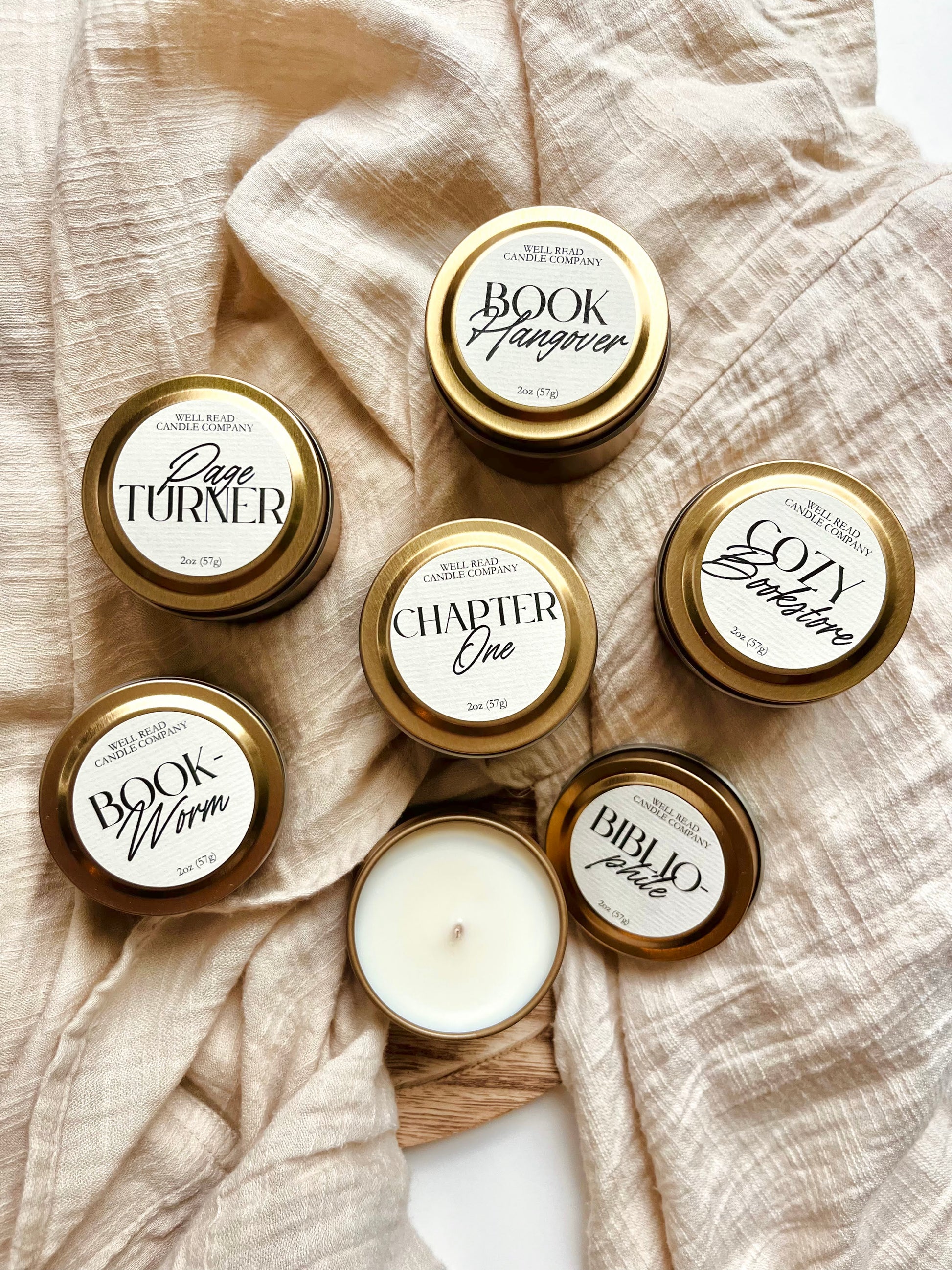 Mini Candles 2oz Soy Candles Bookish