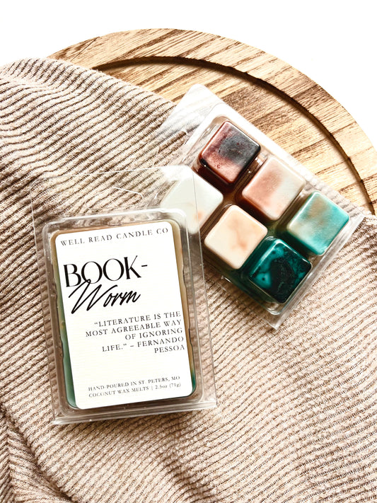 Bookworm Beachwood Bookish Marbled Wax Melts