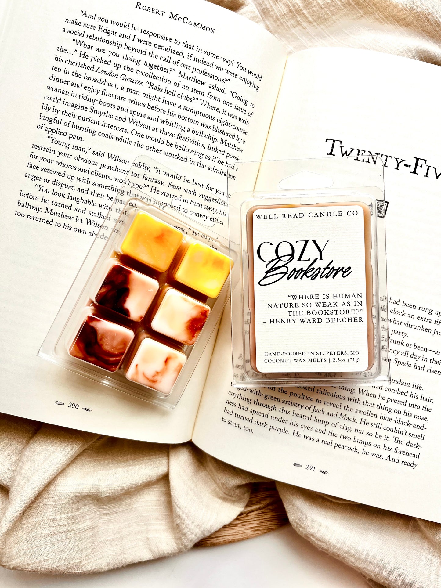 Cozy Bookstore scented wax melts