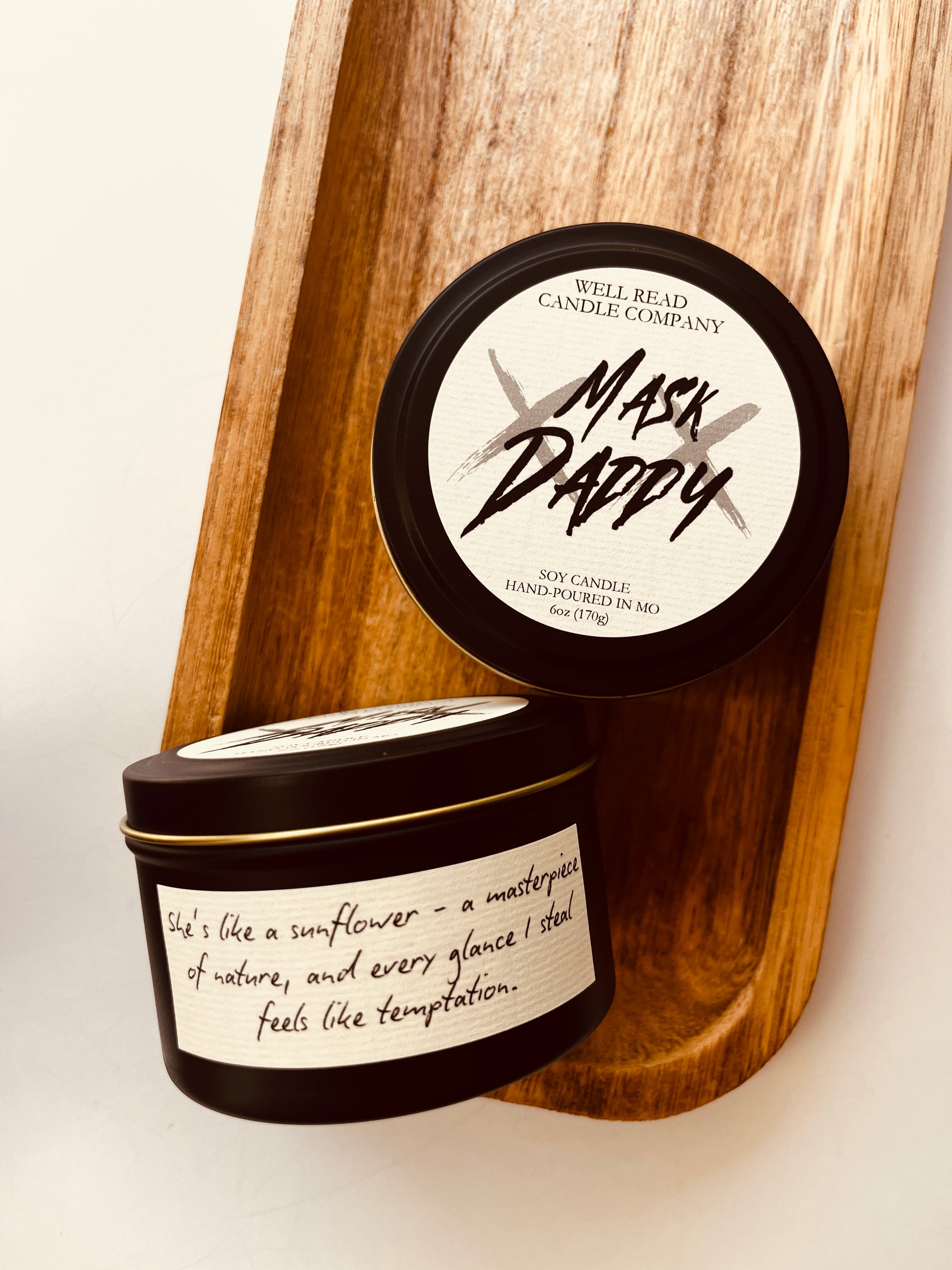 soy bookish author candle