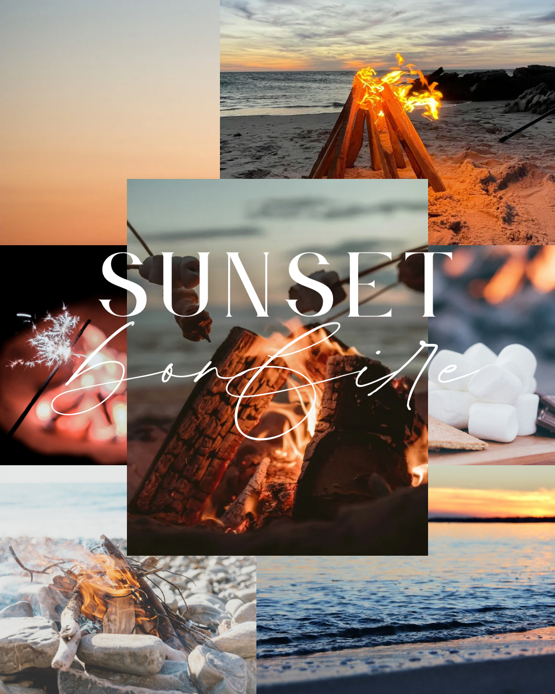 Sunset Bonfire Candle
