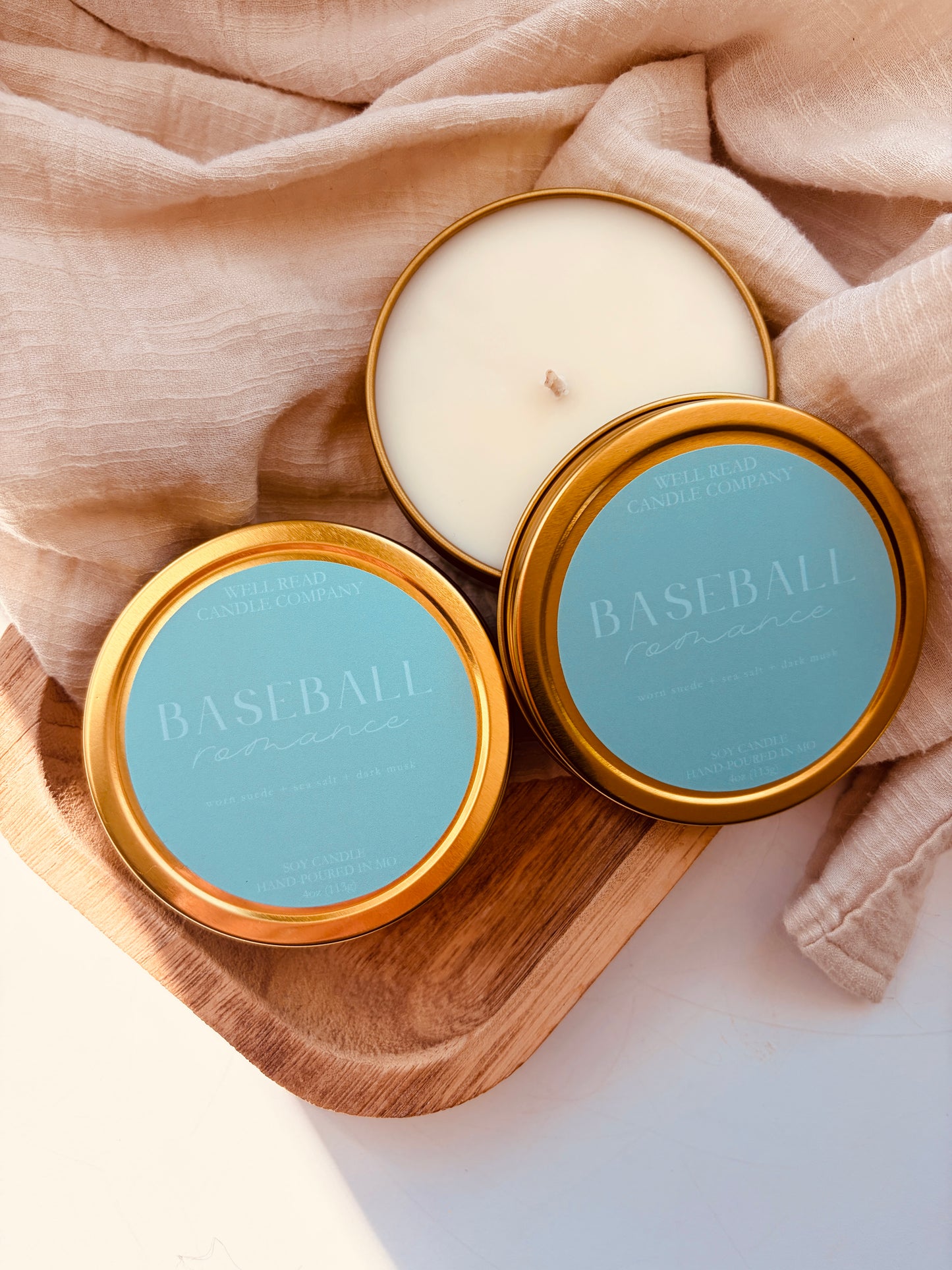 Baseball Romance Candle