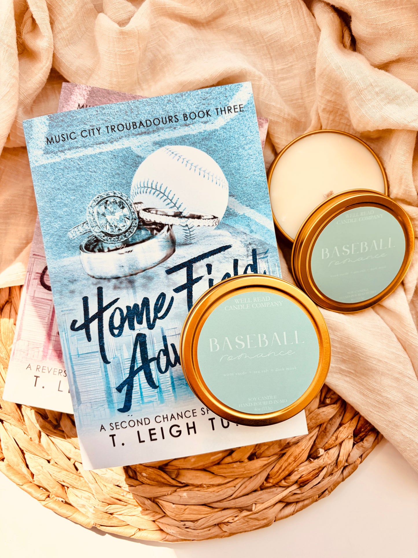 Baseball Romance Candle