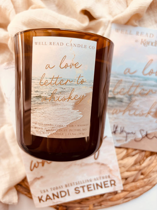 PRE-ORDER A Love Letter to Whiskey Candle - Kandi Steiner