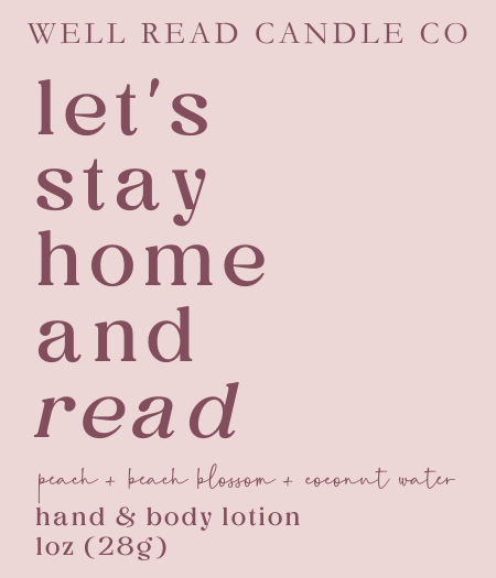 Let's Stay Home and Read Travel Lotion