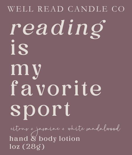 Reading Is My Favorite Sport Travel Lotion