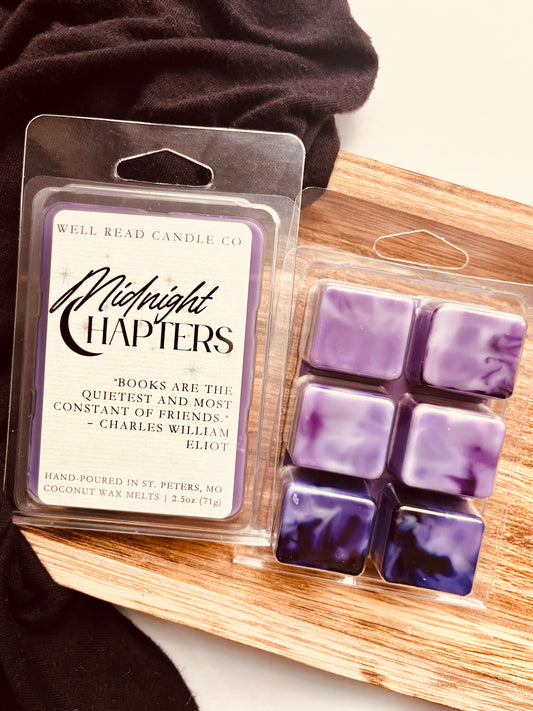 midnight chapters bookish wax melts