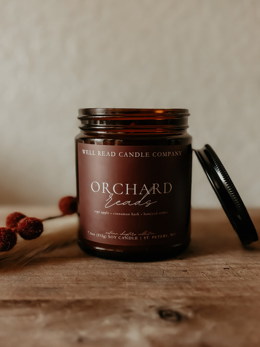 apple cinnamon bookish candle soy gift