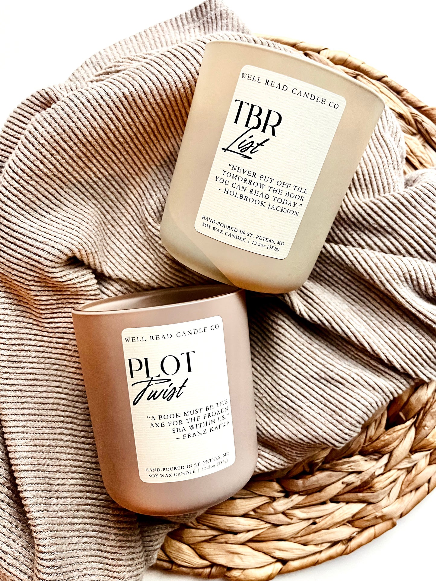 Plot Twist and TBR List Bookish Candles