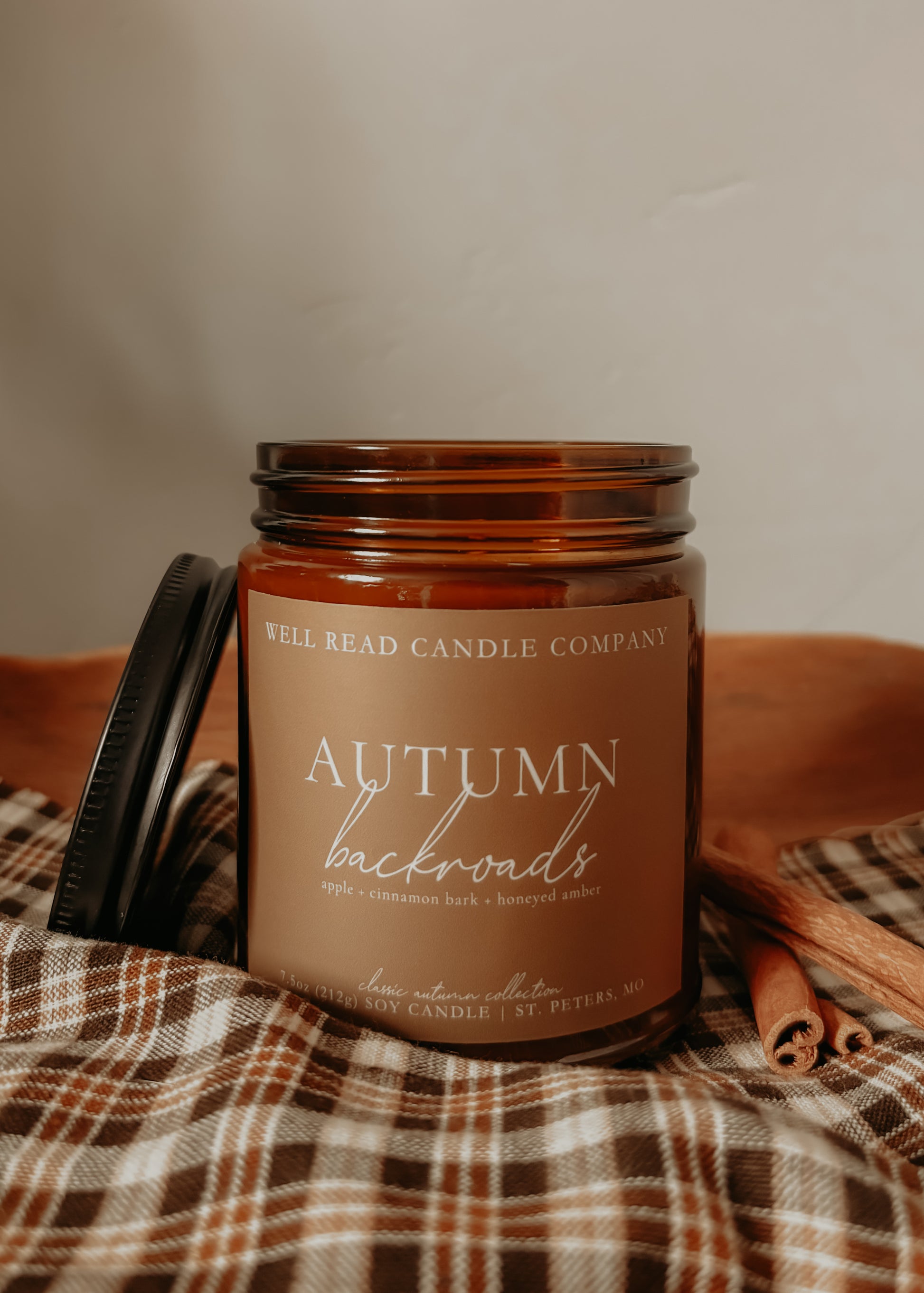 bookish candle fall autumn