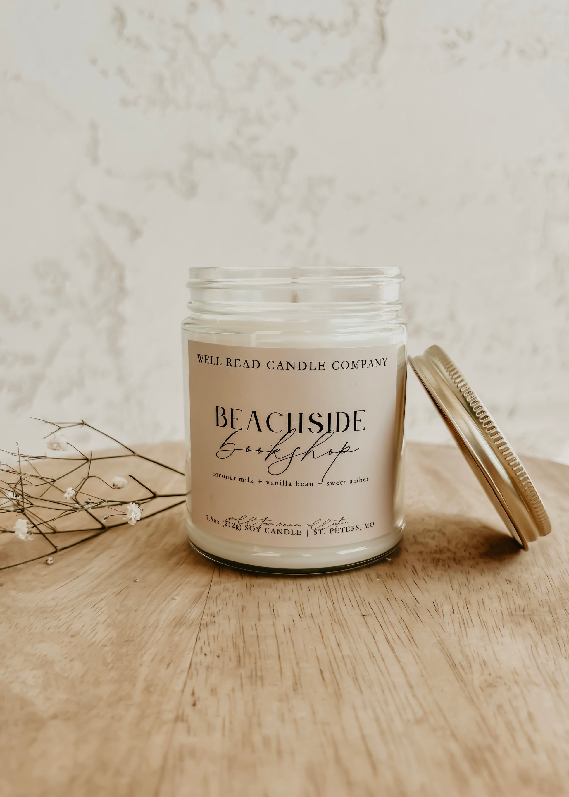 bookish bookshop candle coconut vanilla