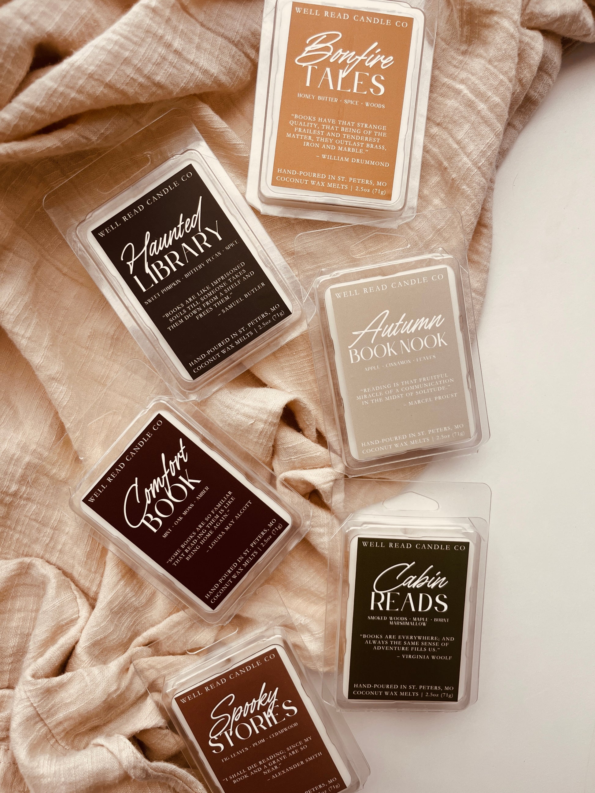 bookish fall wax melts