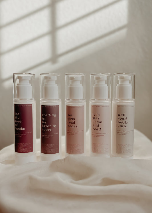 reader gift bookish lotions