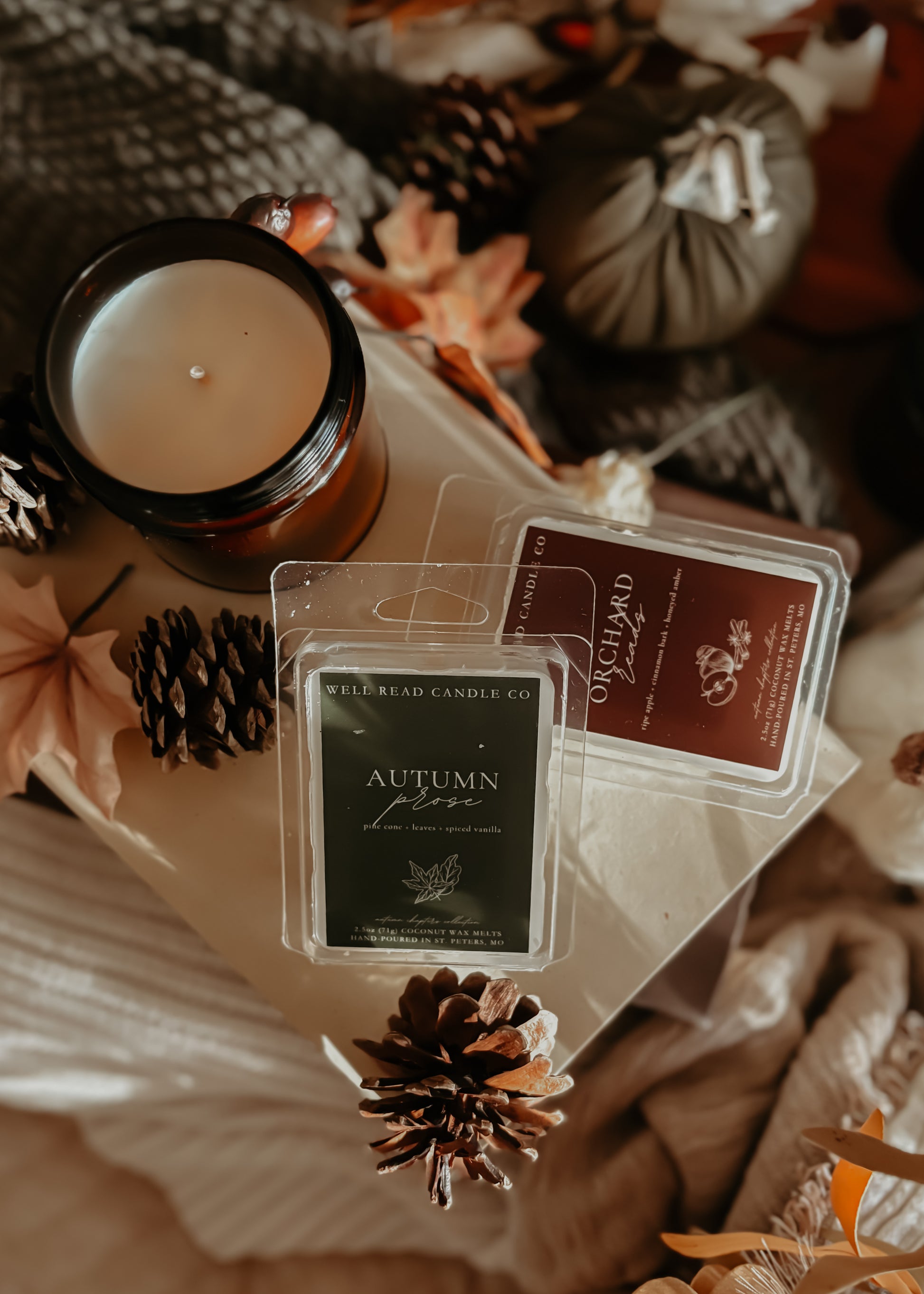 coconut wax melts leaves