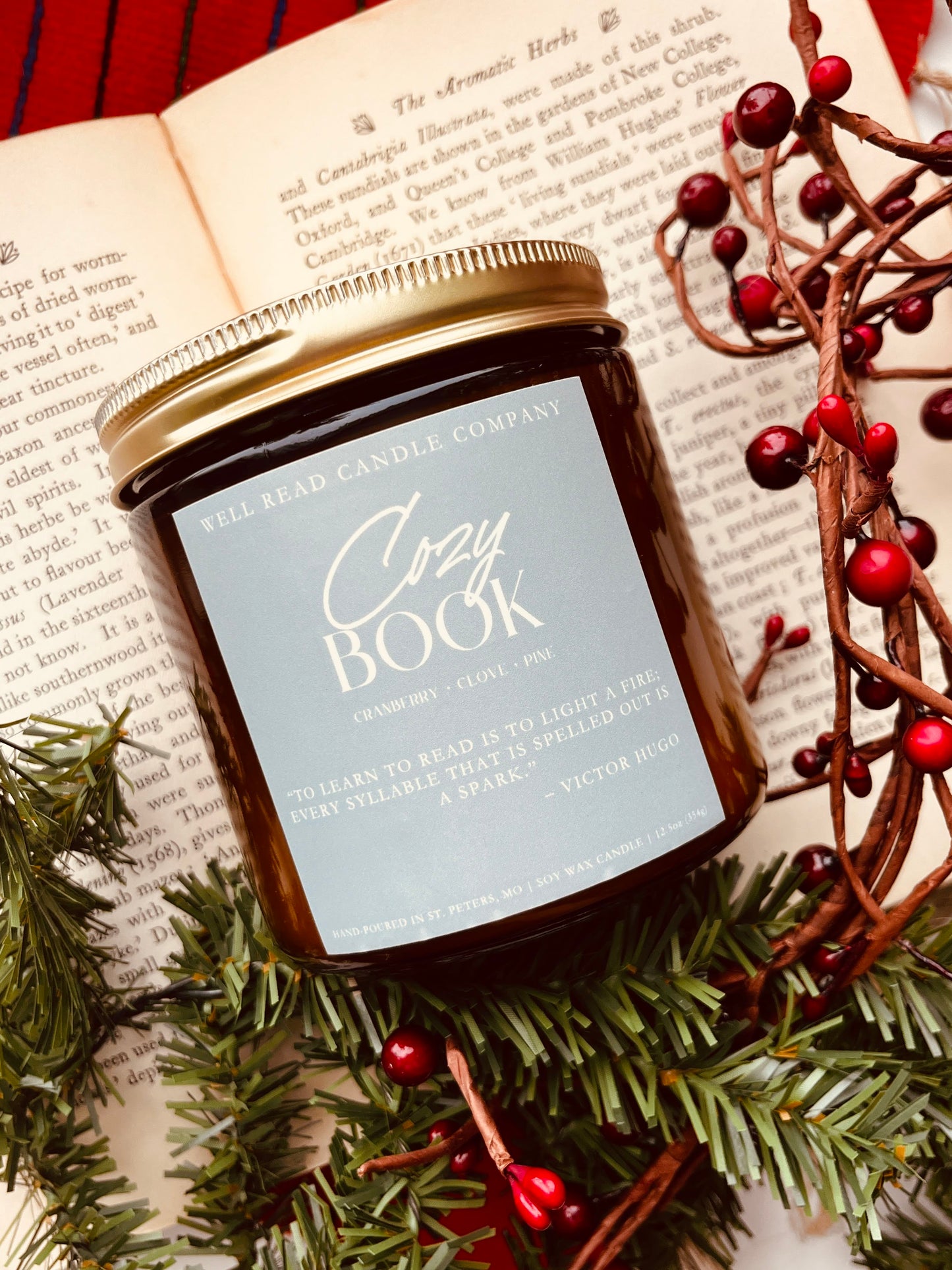 Cozy Book Candle