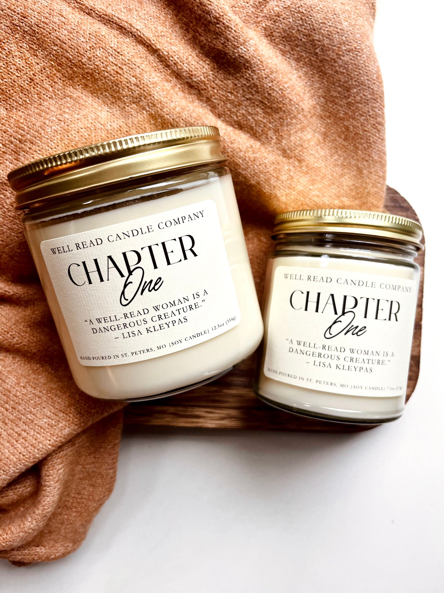 Large and standard Chapter One Soy Bookish Candles