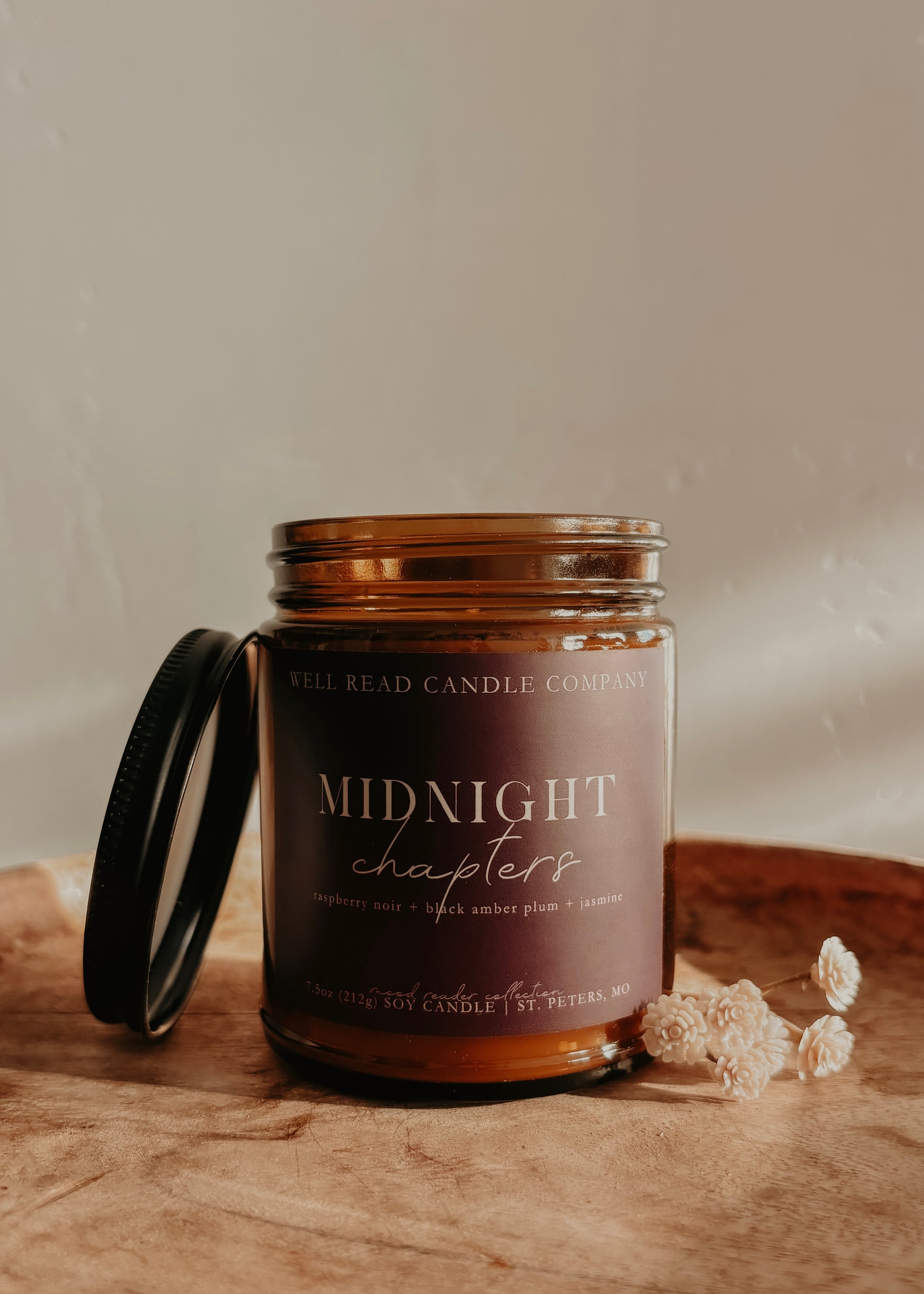 book lover candle raspberry