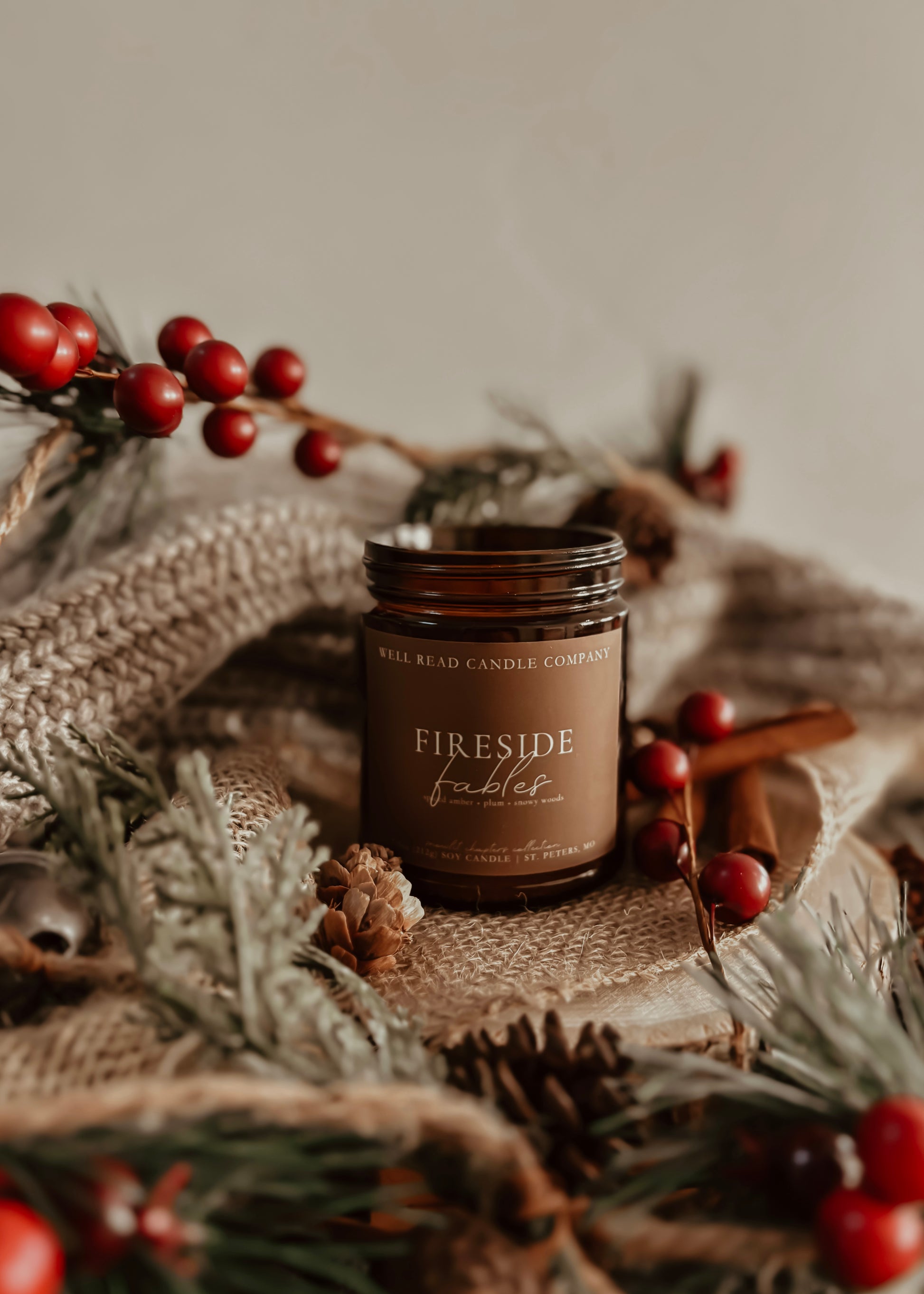 holiday soy candle gift book lovers