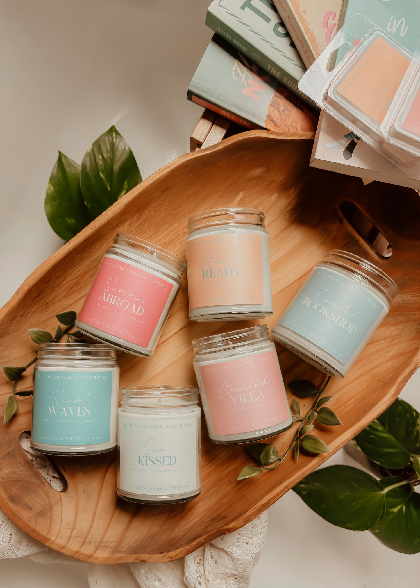 golden summer candle collection readers book lovers gift idea