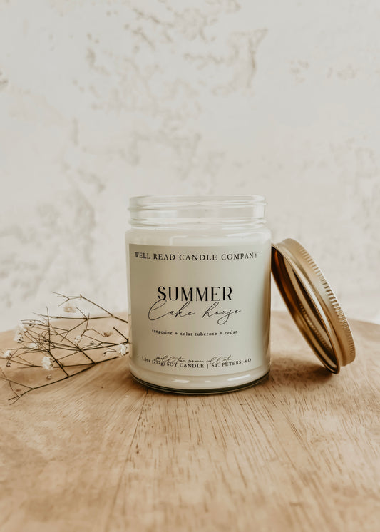citrus bookish candle