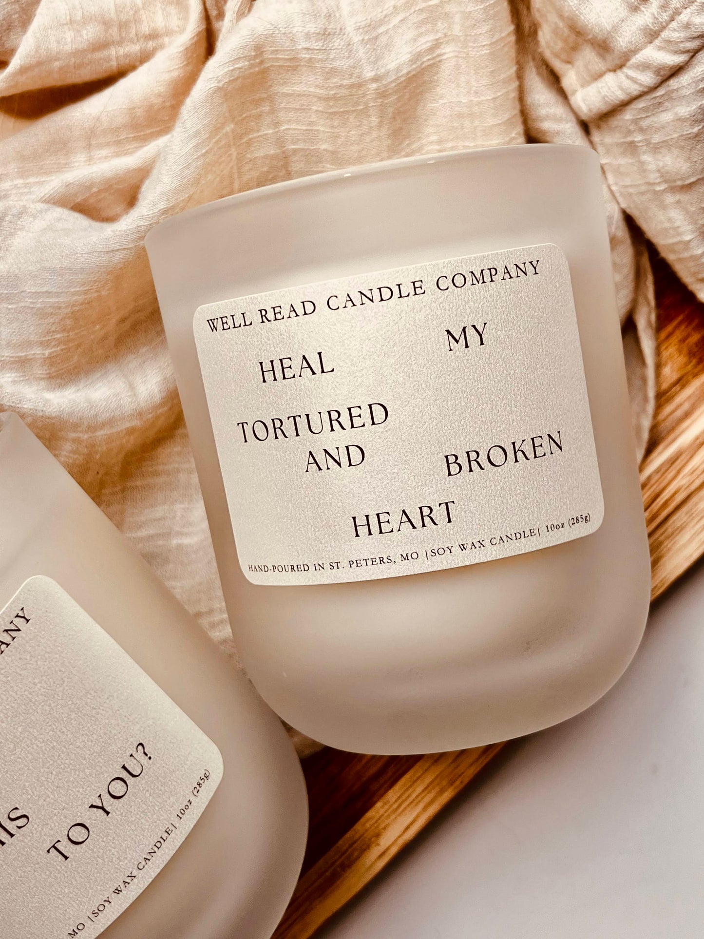 heal my tortured and broken heart candle