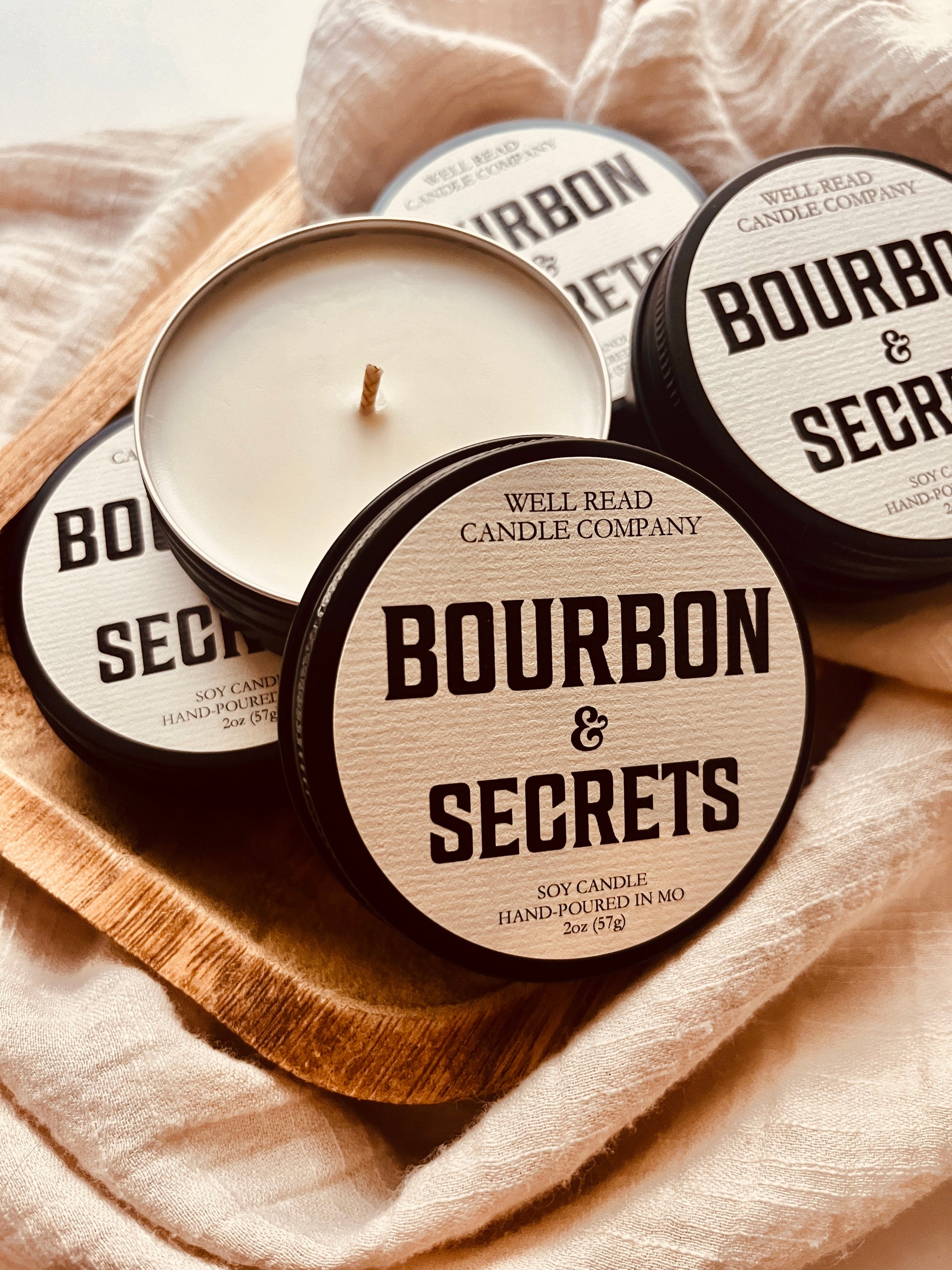 bourbon book candle