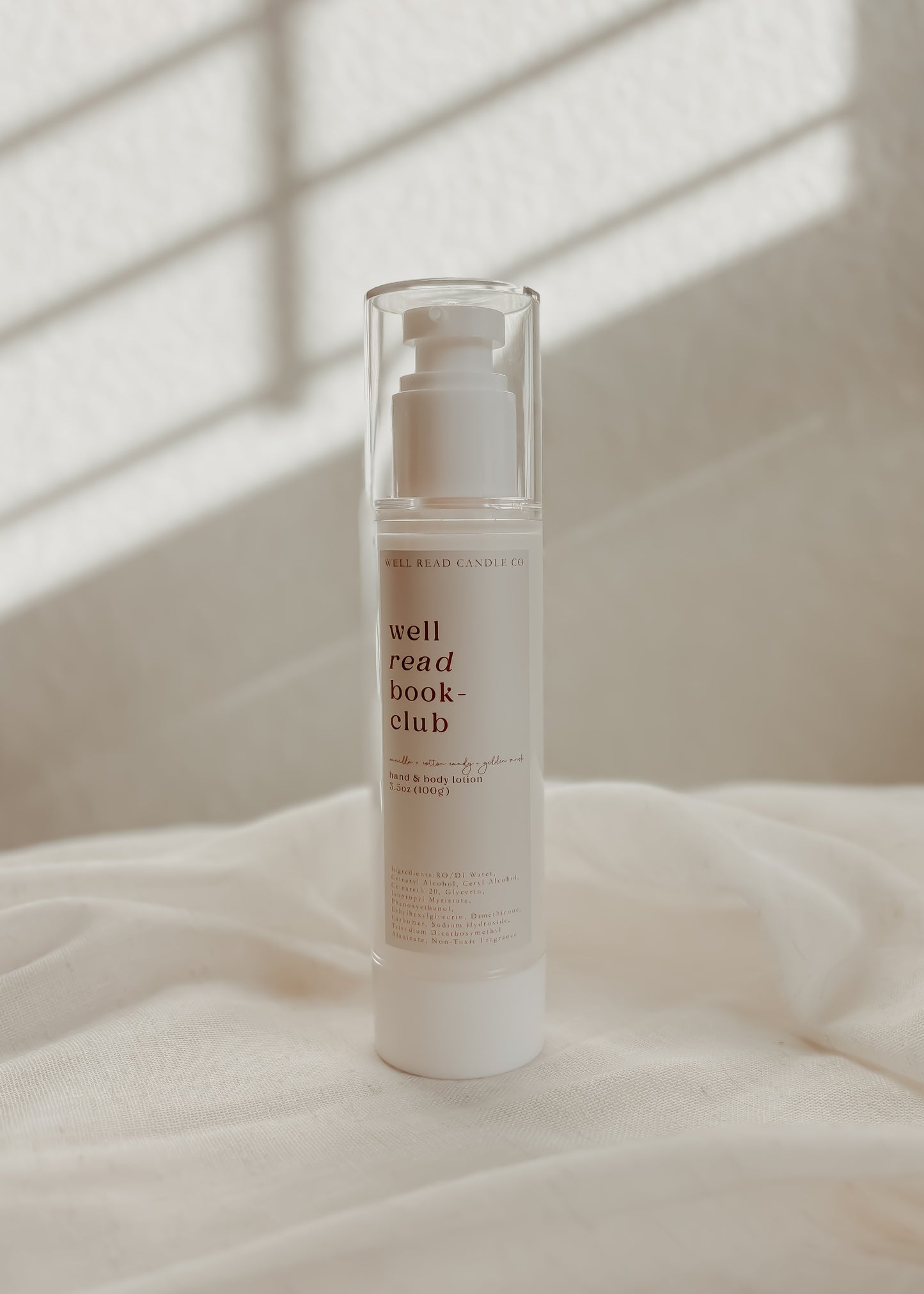 bookish lotion vanilla cotton candy