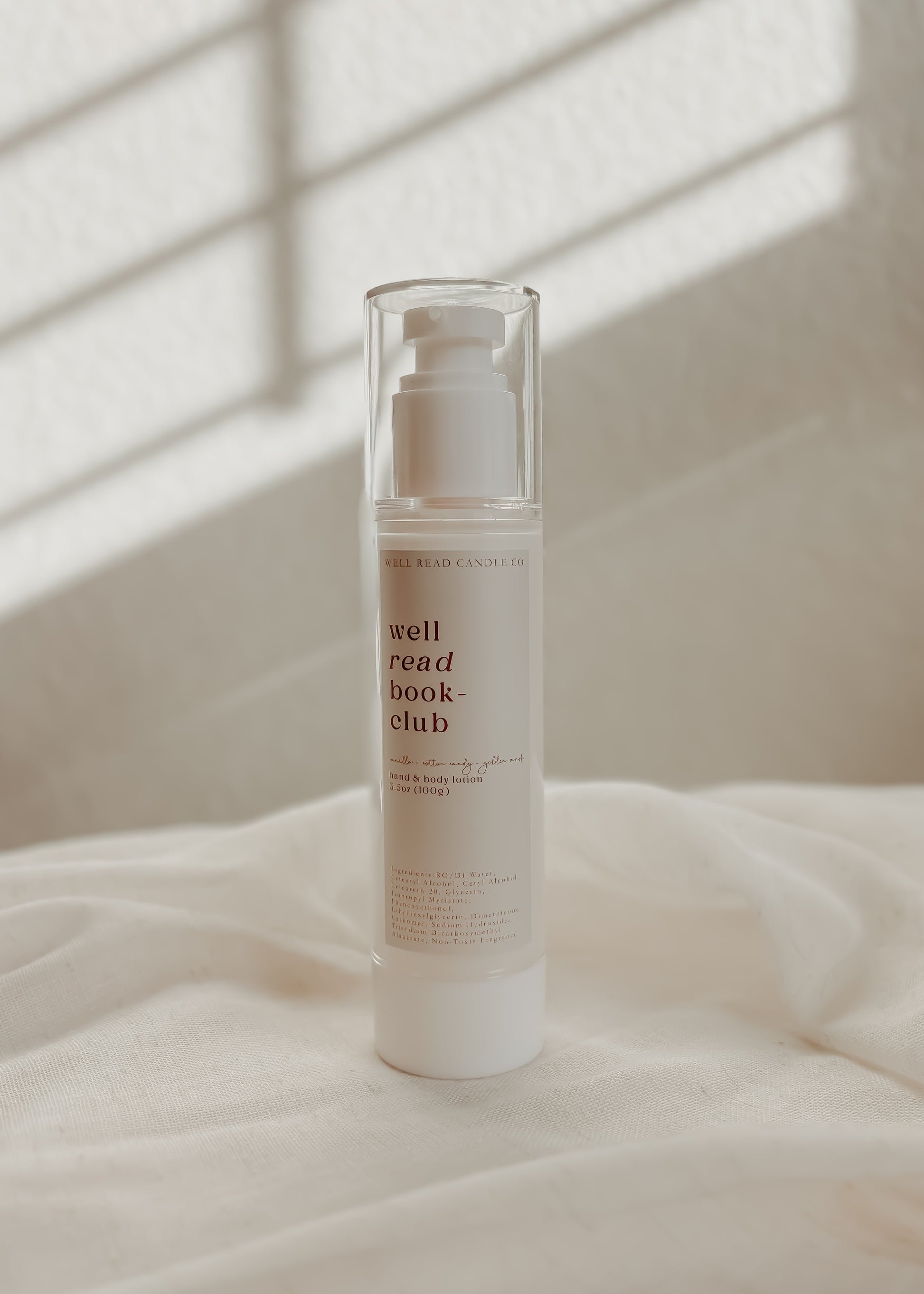 bookish lotion vanilla cotton candy