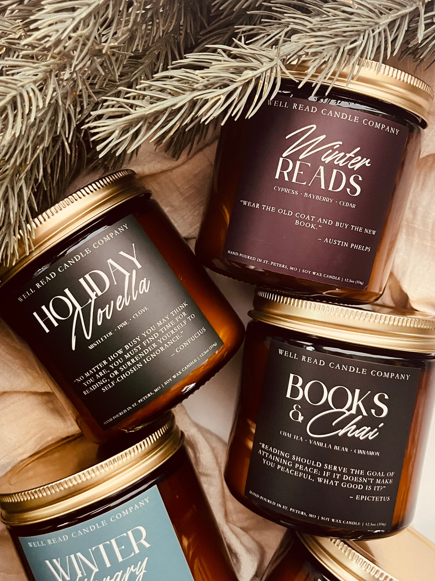 Winter Reads Candle